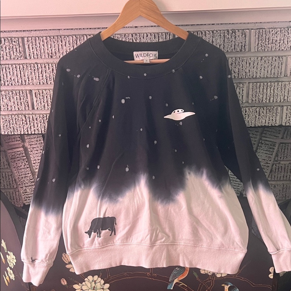 Wildfox Where Have All The Cowfolk Gone Sommers Sweatshirt Tie-Dye Sweatshirt